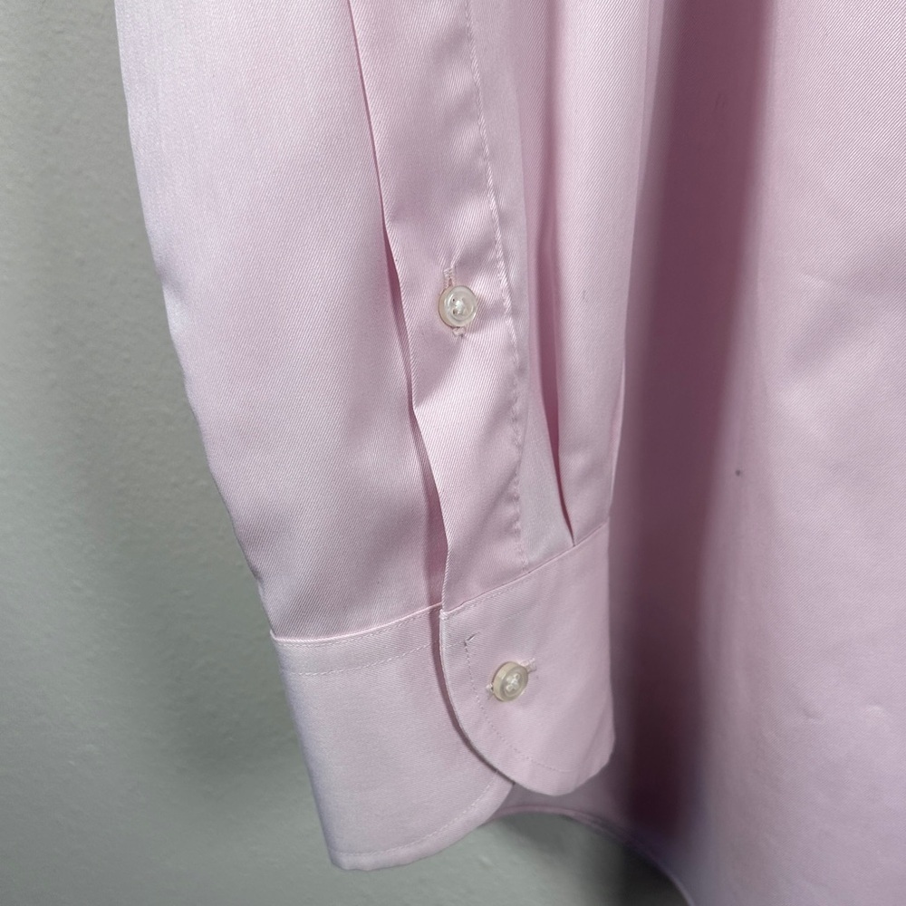 Proper Cloth Greenwich Twill Pink Dress Shirt Roma Spread Neck 17 Men’s - Picture 5 of 8